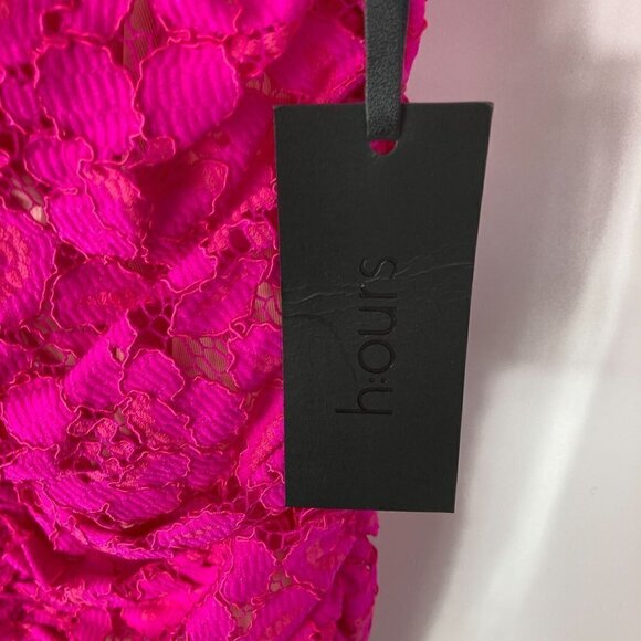 NWT Revolve h:ours pink lace ruched dress Francin bodycon style sz S Bar… - Picture 4 of 8